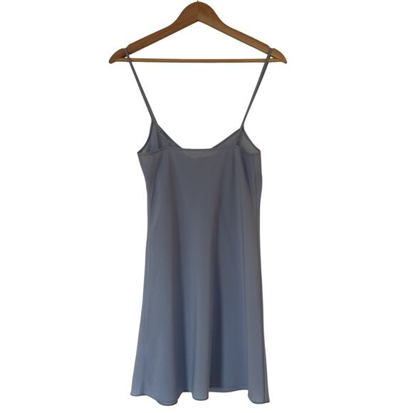 Veronica Beard Dusty Blue V Neck Mini Slip Dress A Line Size XS Vacation Summer - Picture 4 of 7